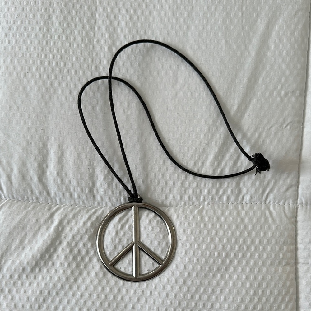 Silver Peace Pendant Necklace